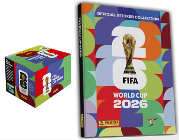 PANINI Box mit 100 Tüten + Hardcover Album, FIFA World Cup 2026  Stickerkollektion